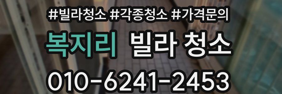 복지리 빌라 청소