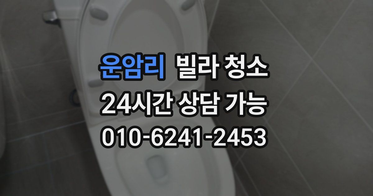 운암리 빌라 청소