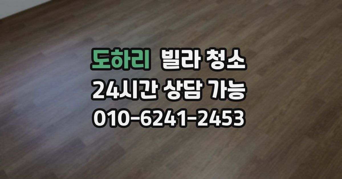 도하리 빌라 청소