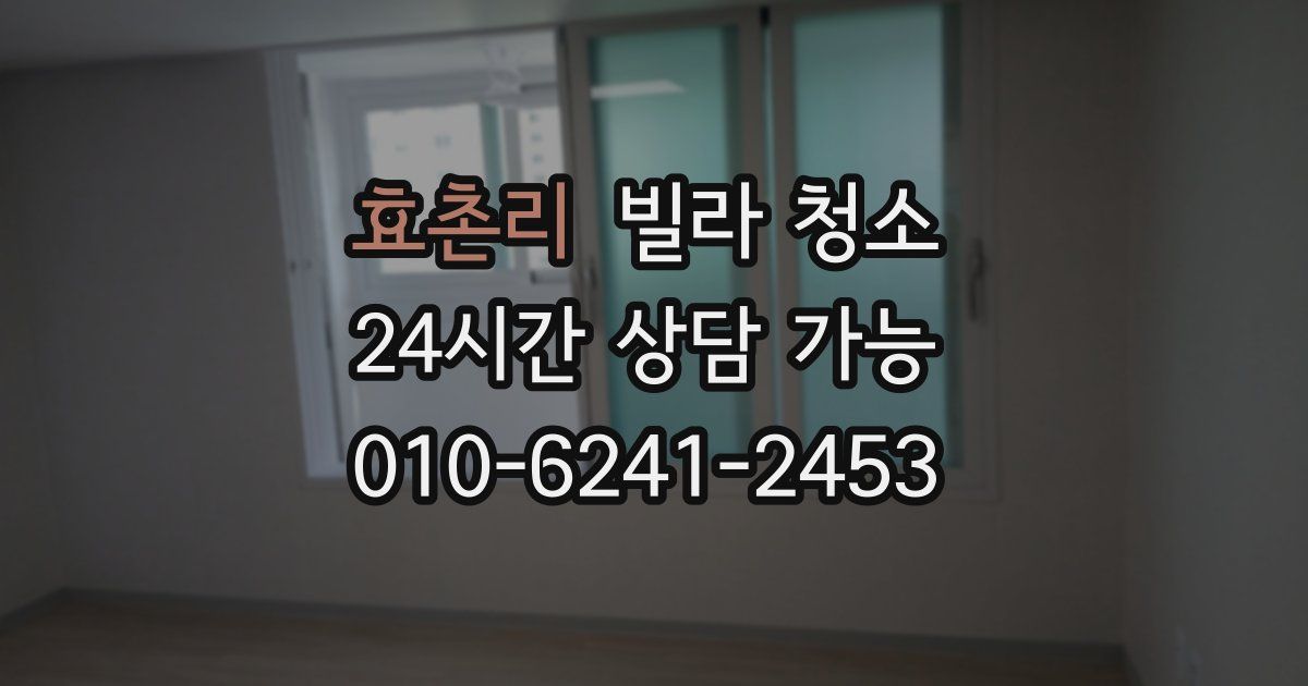 효촌리 빌라 청소