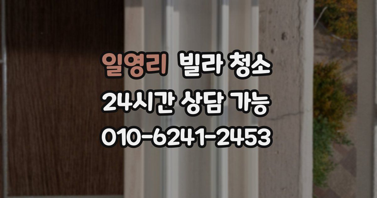 일영리 빌라 청소