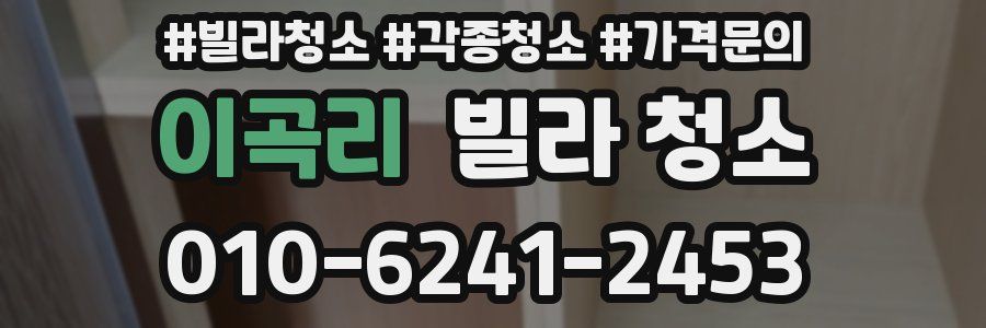 이곡리 빌라 청소