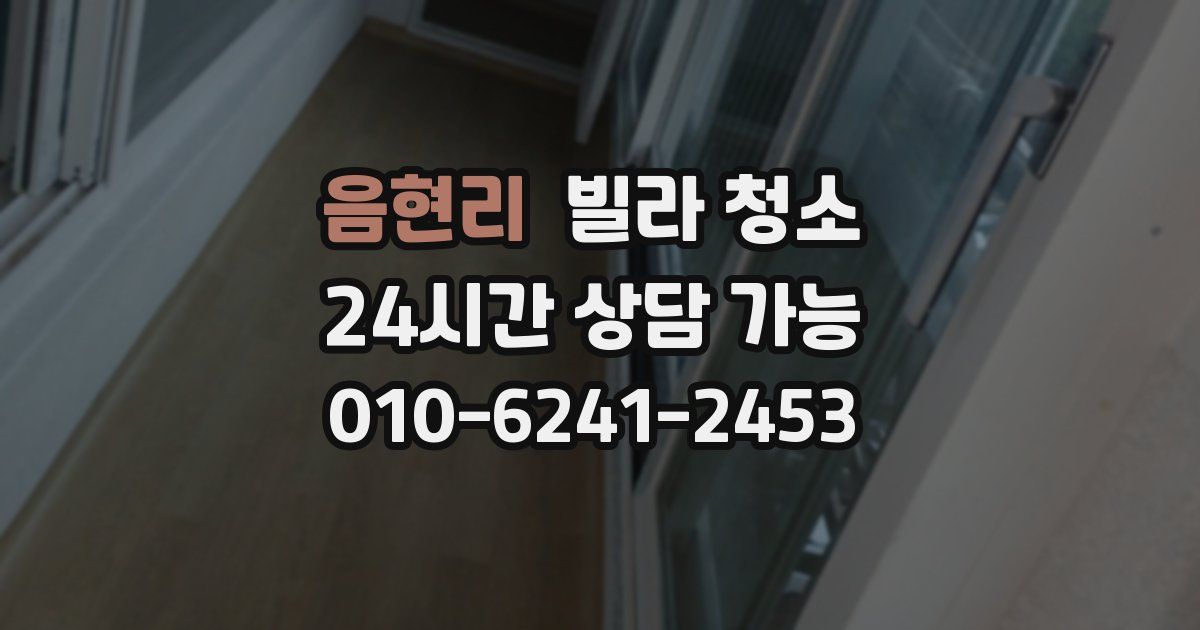 음현리 빌라 청소