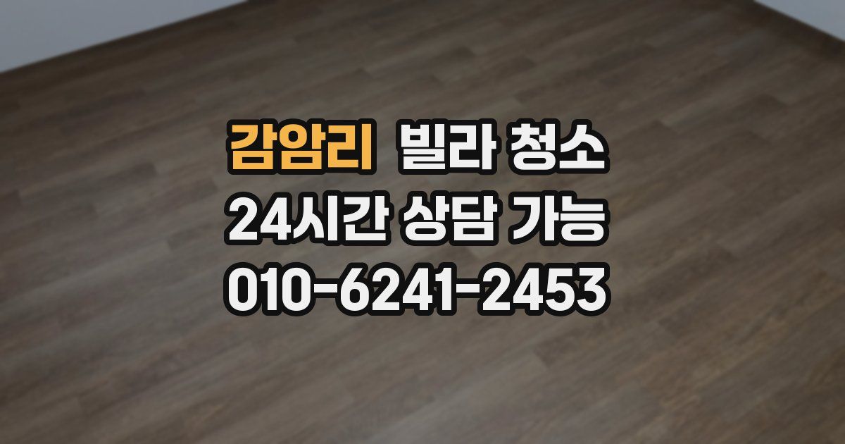 감암리 빌라 청소