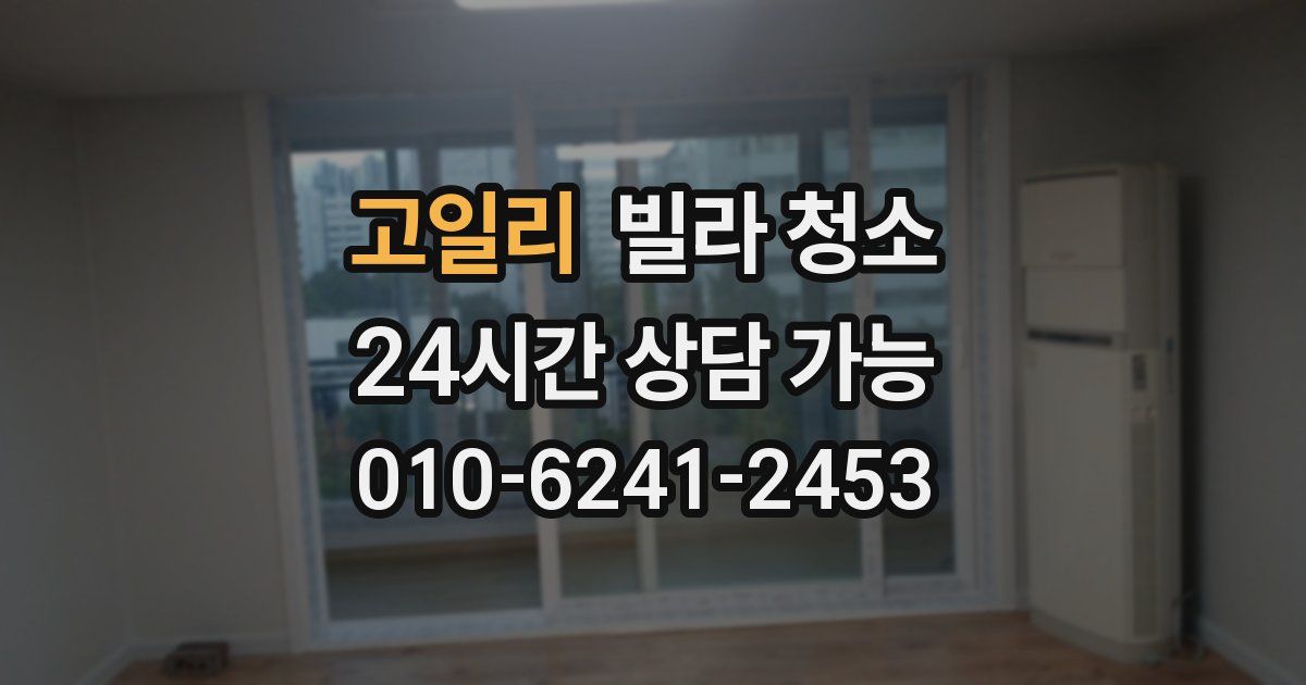 고일리 빌라 청소