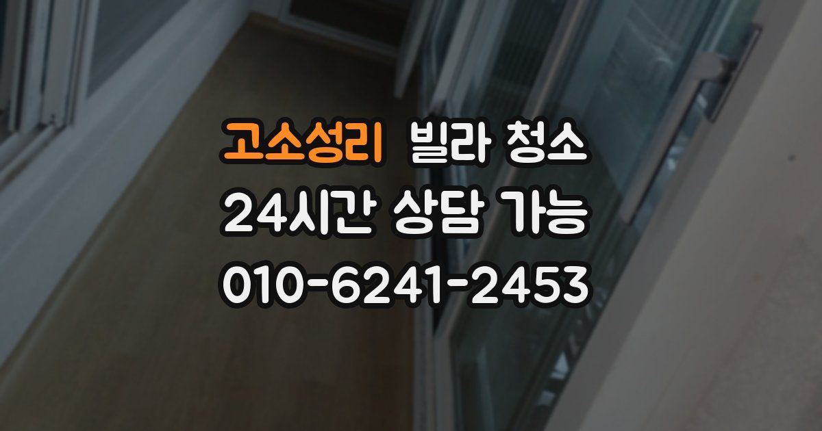 고소성리 빌라 청소