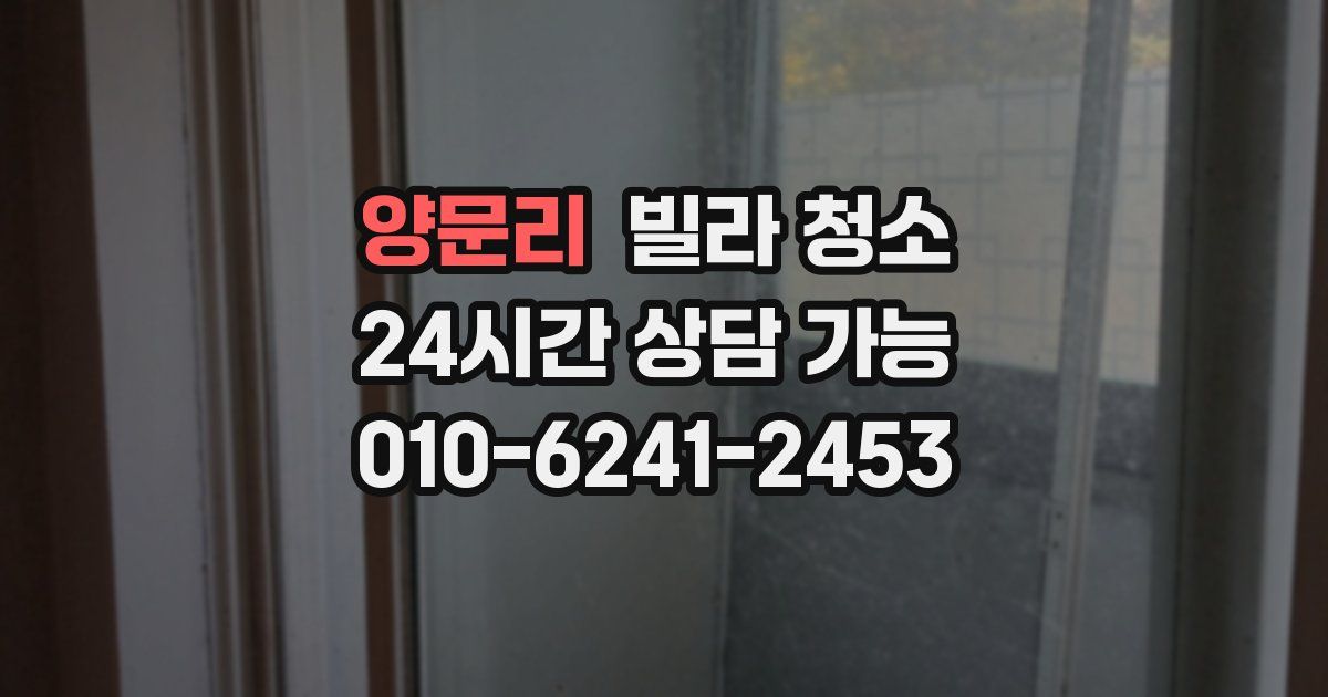 양문리 빌라 청소