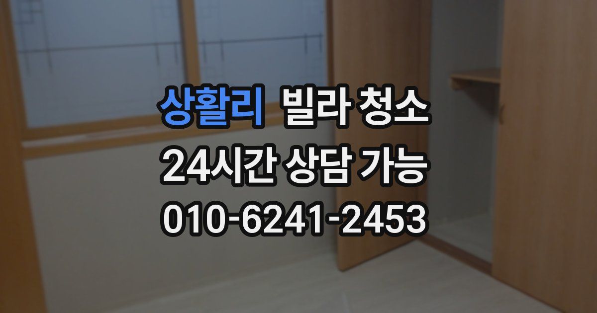 상활리 빌라 청소