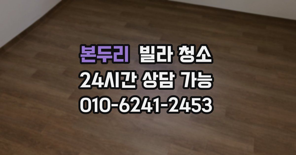 본두리 빌라 청소