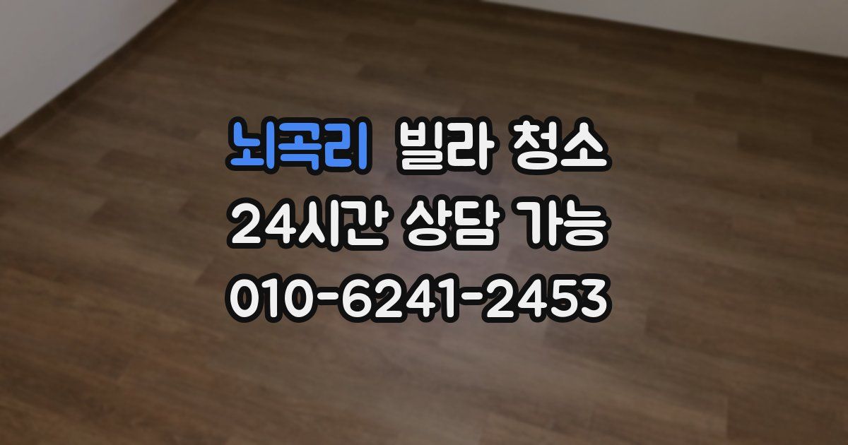 뇌곡리 빌라 청소