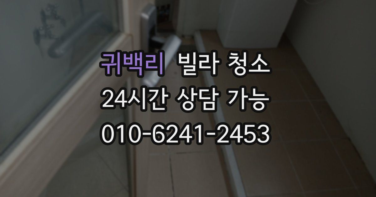 귀백리 빌라 청소