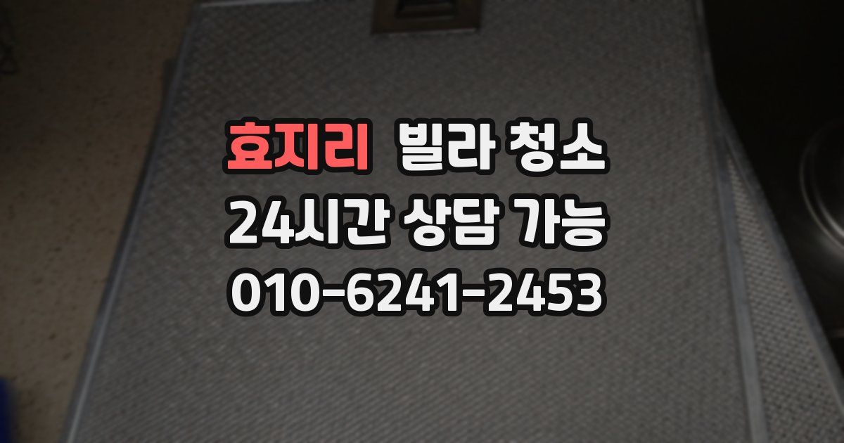 효지리 빌라 청소