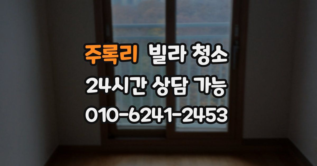 주록리 빌라 청소