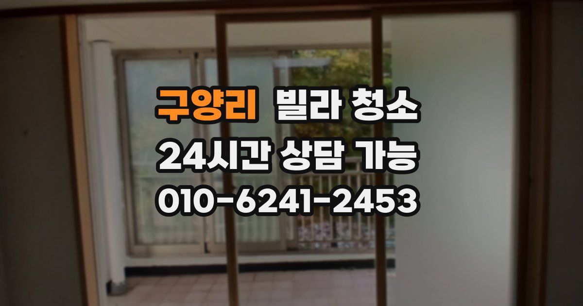 구양리 빌라 청소