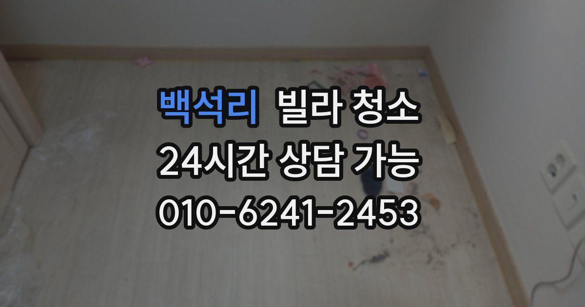 백석리 빌라 청소