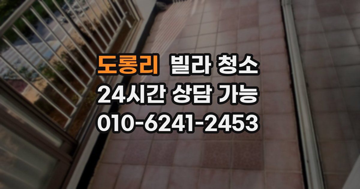 도롱리 빌라 청소