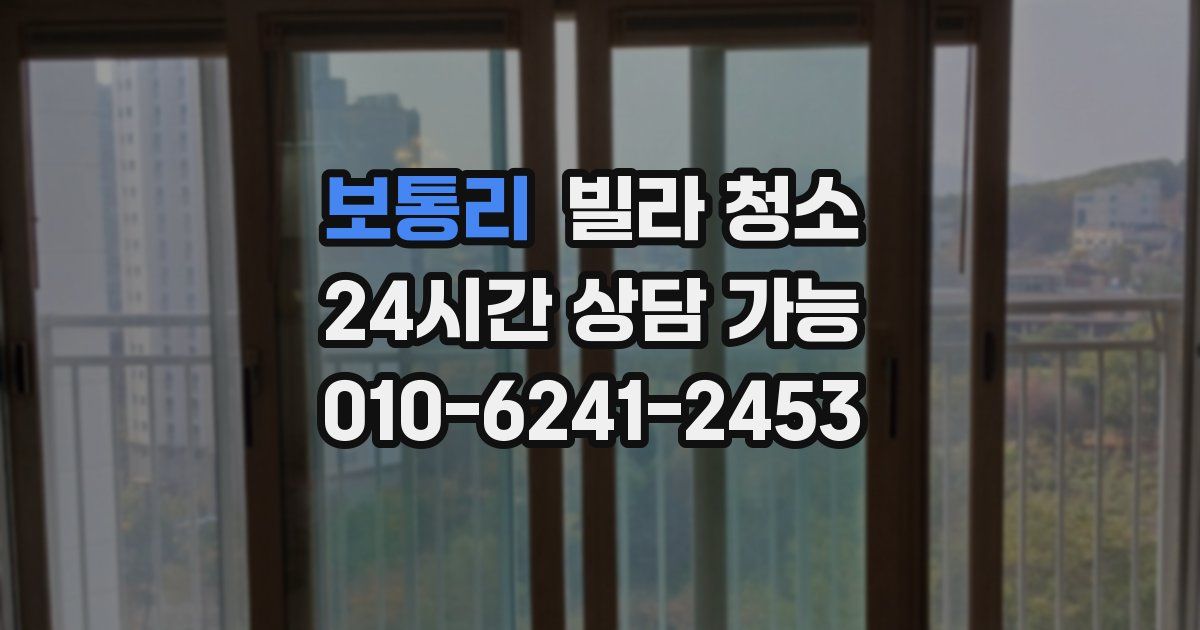 보통리 빌라 청소