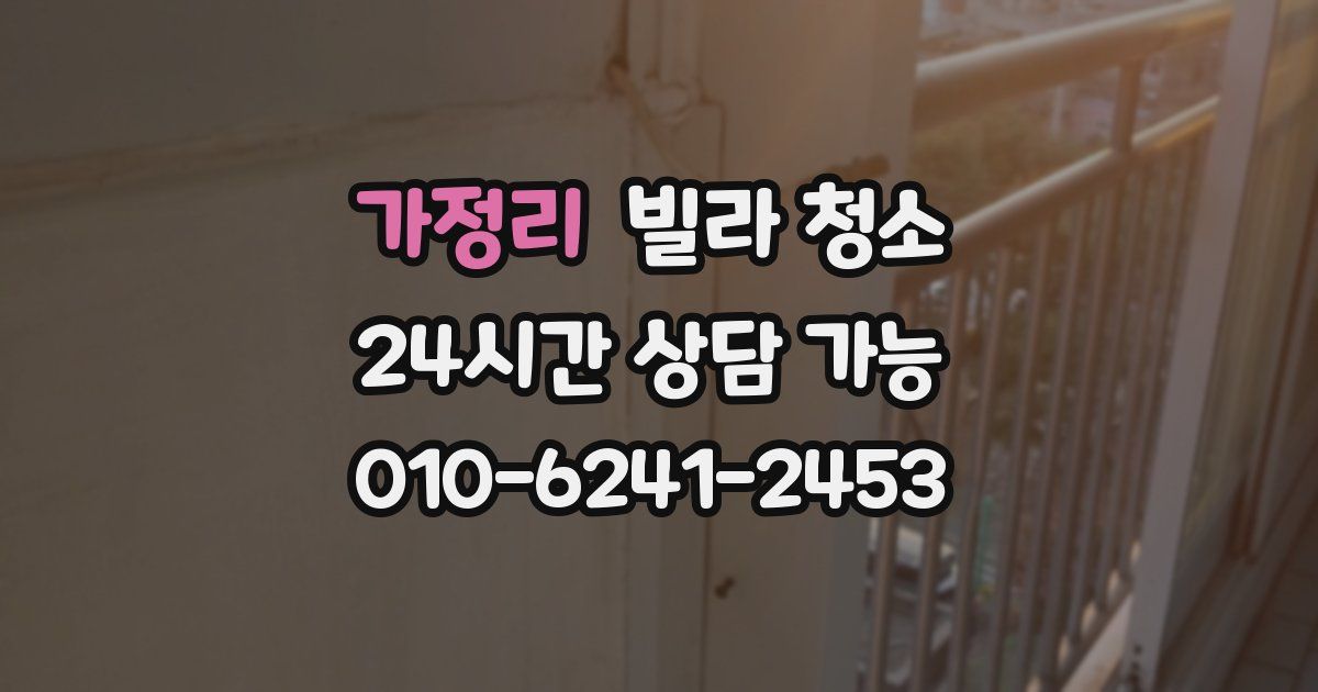 가정리 빌라 청소