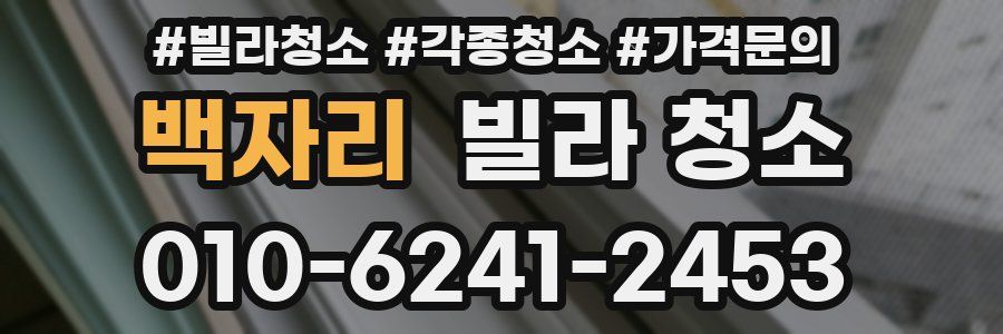 백자리 빌라 청소