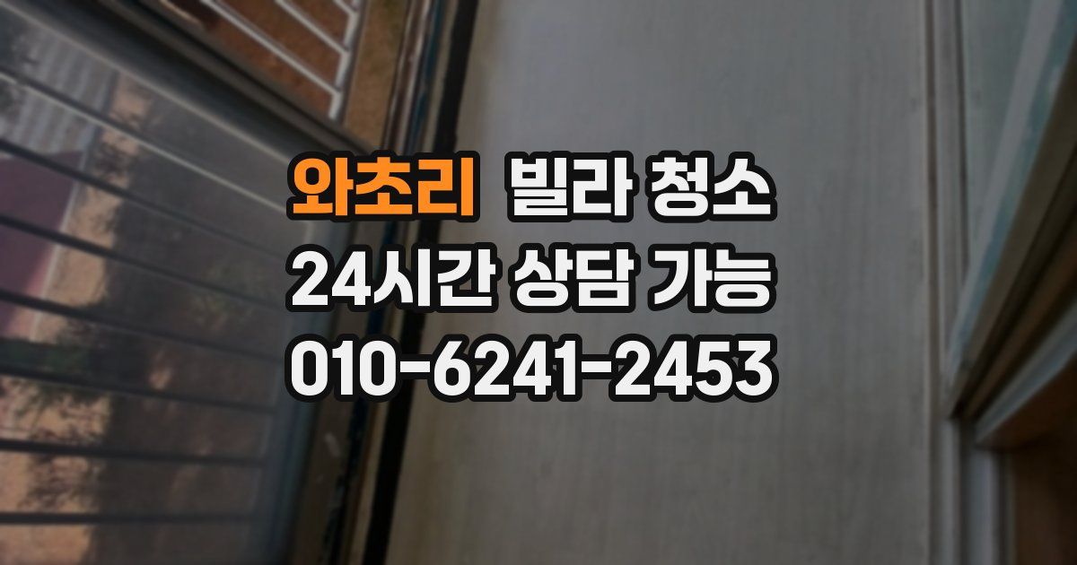 와초리 빌라 청소