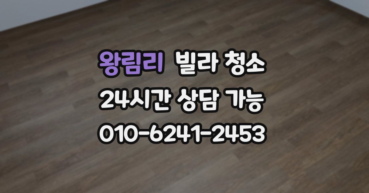 왕림리 빌라 청소