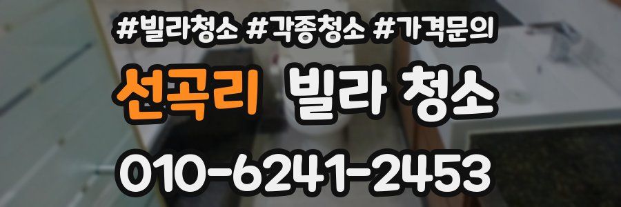 선곡리 빌라 청소