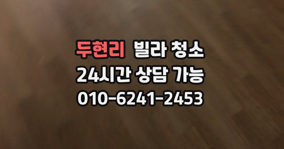 두현리 빌라 청소