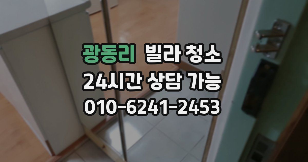 광동리 빌라 청소