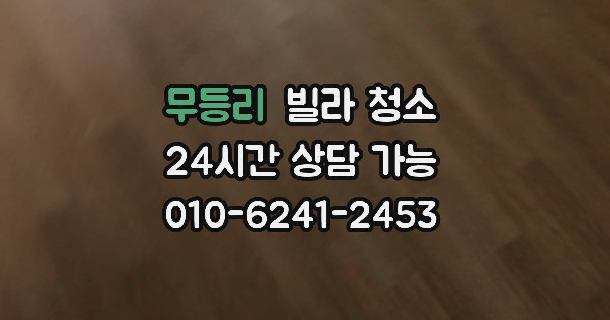 무등리 빌라 청소