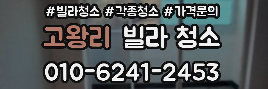 고왕리 빌라 청소