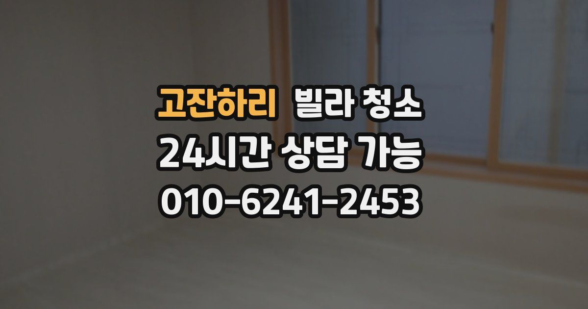 고잔하리 빌라 청소