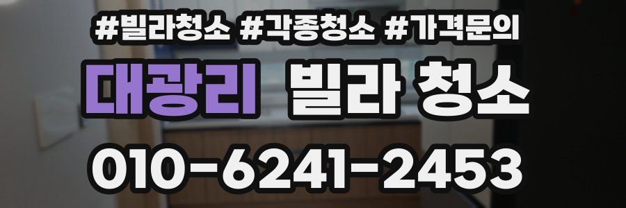 대광리 빌라 청소