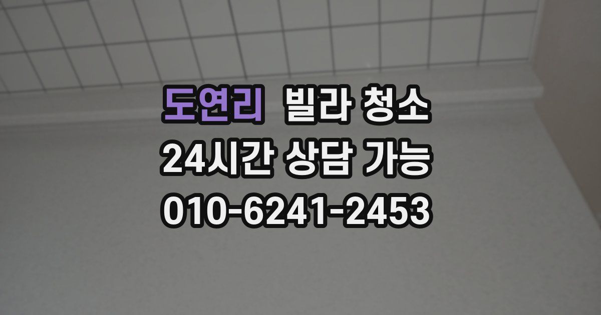 도연리 빌라 청소