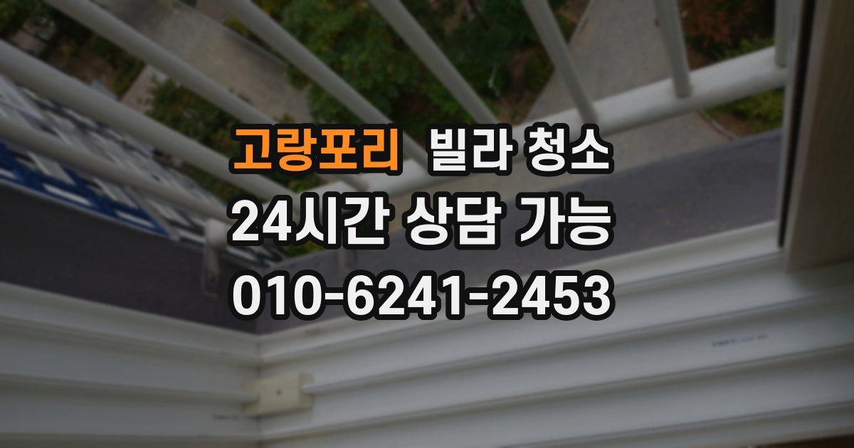 고랑포리 빌라 청소