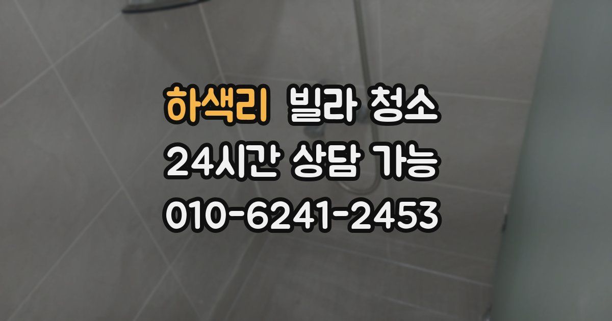 하색리 빌라 청소