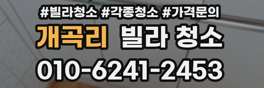 개곡리 빌라 청소