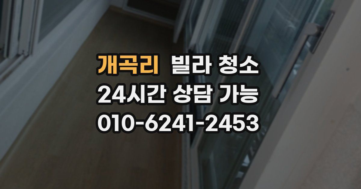 개곡리 빌라 청소