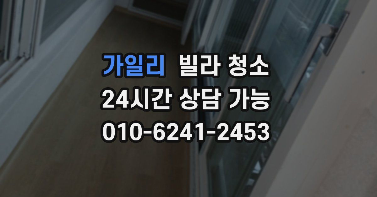 가일리 빌라 청소