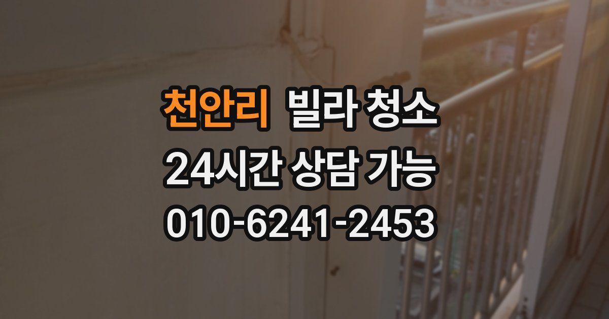 천안리 빌라 청소