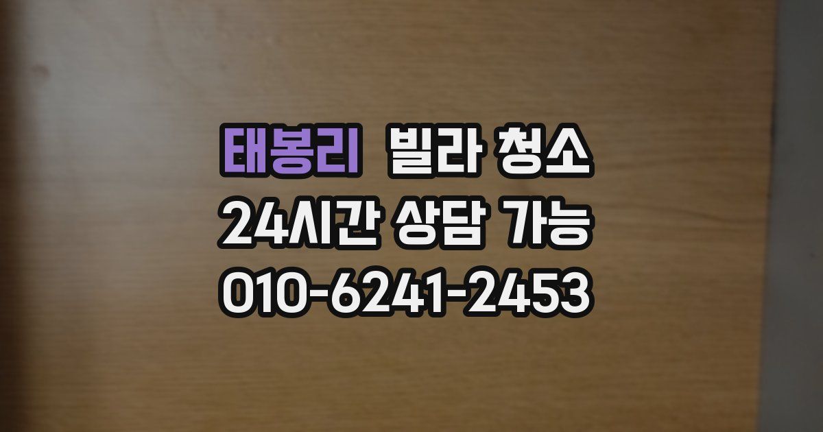 태봉리 빌라 청소