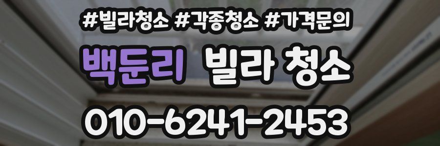 백둔리 빌라 청소