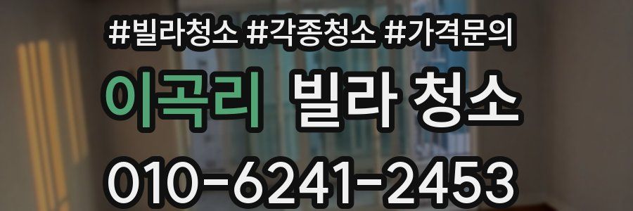 이곡리 빌라 청소