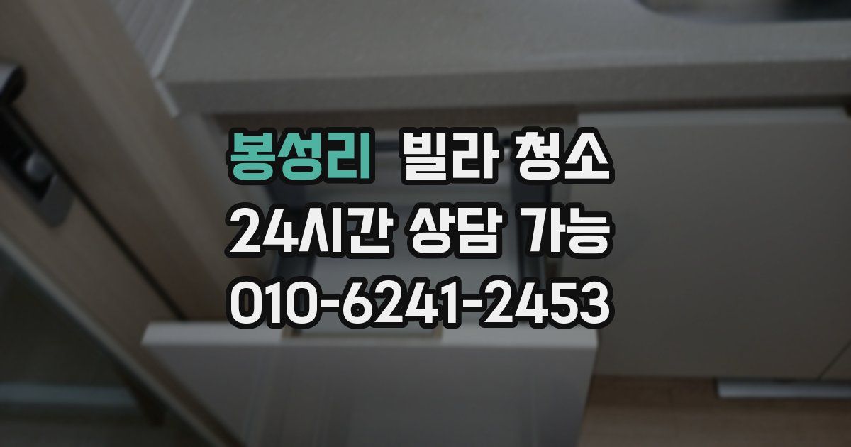 봉성리 빌라 청소