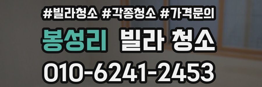 봉성리 빌라 청소