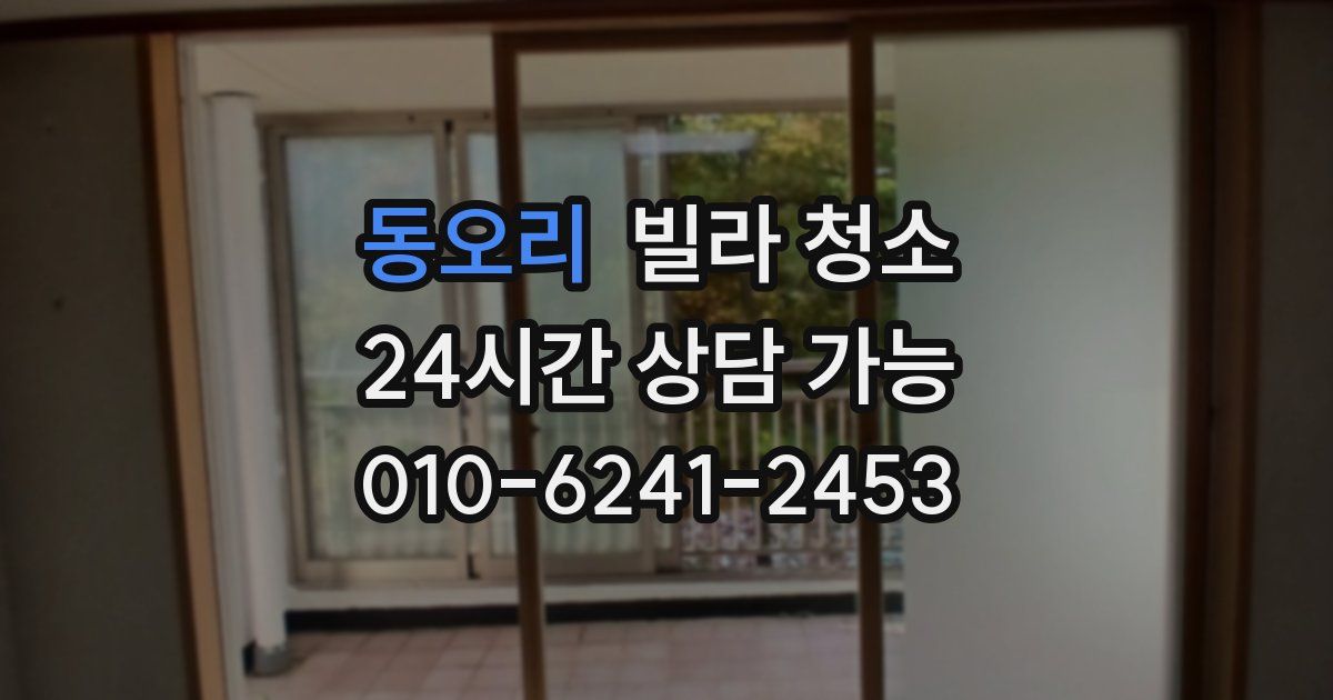 동오리 빌라 청소