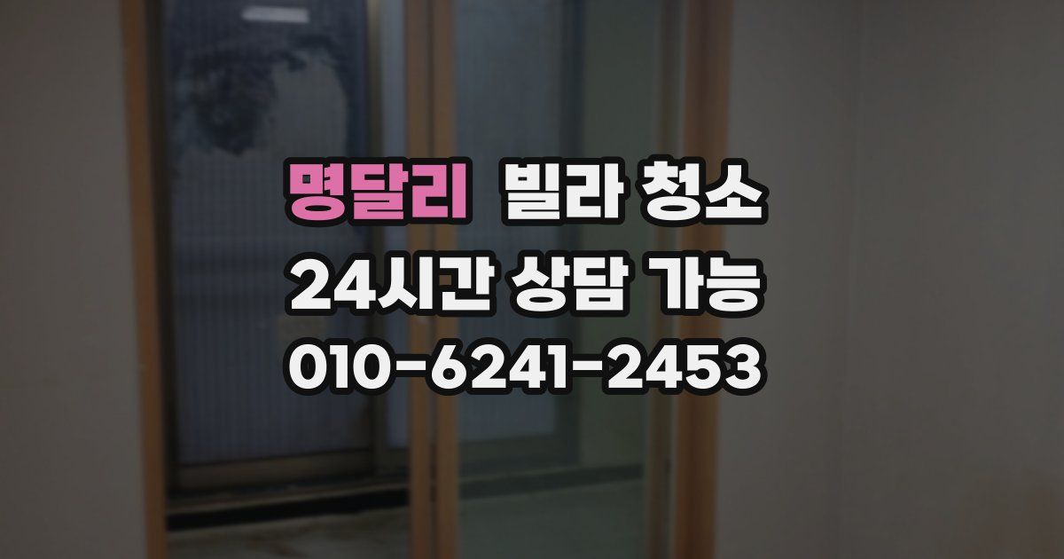 명달리 빌라 청소