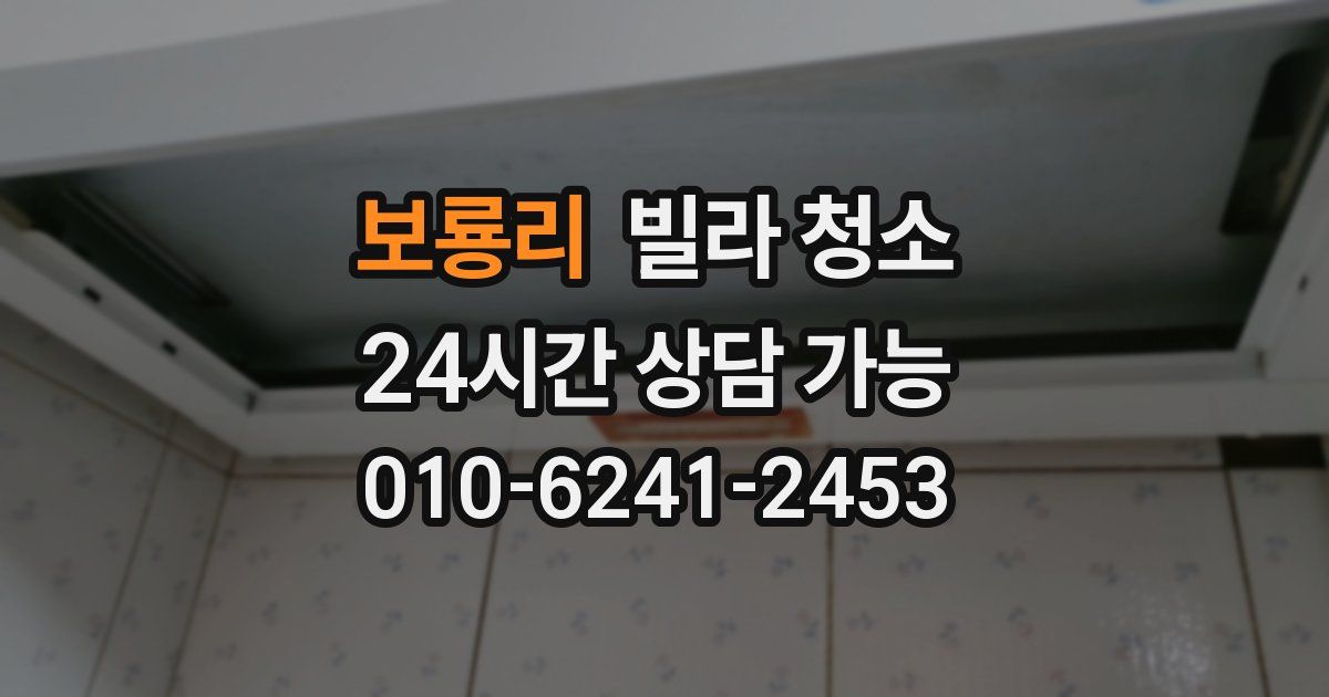 보룡리 빌라 청소