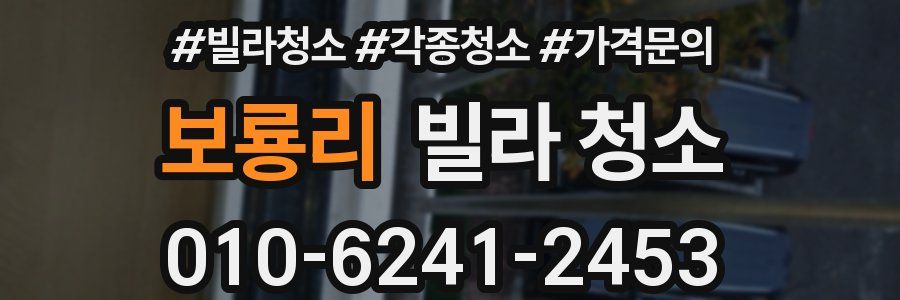 보룡리 빌라 청소