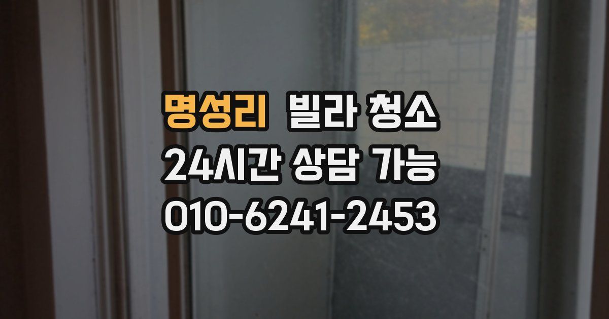 명성리 빌라 청소