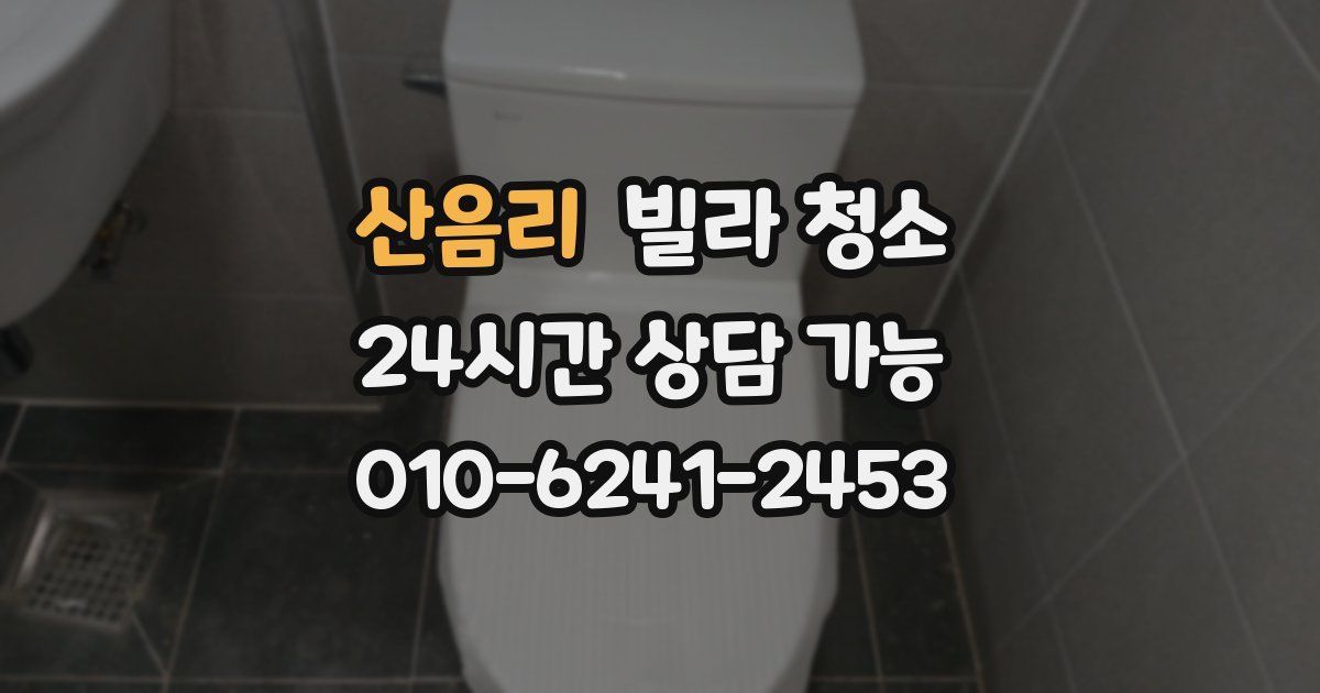 산음리 빌라 청소